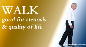 Pure Chiropractic encourages walking and guideline-recommended non-drug therapy for spinal stenosis, reduction of its pain, and improvement in walking.