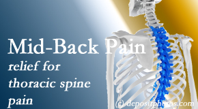 Pure Chiropractic offers gentle chiropractic treatment to relieve mid-back pain in the thoracic spine. 