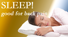 Pure Chiropractic presents research that says good sleep helps keep back pain at bay. 