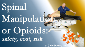 Pure Chiropractic presents new comparison studies of the safety, cost, and effectiveness in reducing the need for further care of chronic low back pain: opioid vs spinal manipulation treatments.