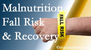 Pure Chiropractic assesses patients for fall risks which include nutritional status and malnutrition indicators.