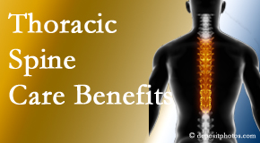 Pure Chiropractic wonders at the benefit of thoracic spine treatment beyond the thoracic spine to help even neck and back pain. 