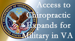 Concord, NC chiropractic care helps relieve spine pain and back pain for many locals, and its availability for veterans and military personnel increases in the VA to help more. 