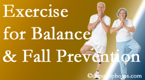 Concord, NC chiropractic care of balance for fall prevention involves stabilizing and proprioceptive exercise. 