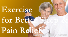 Pure Chiropractic incorporates the recommendation to exercise into its treatment plans for chronic back pain sufferers as it improves sleep and pain relief.