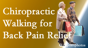 Pure Chiropractic encourages walking for back pain relief along with chiropractic treatment to maximize distance walked.