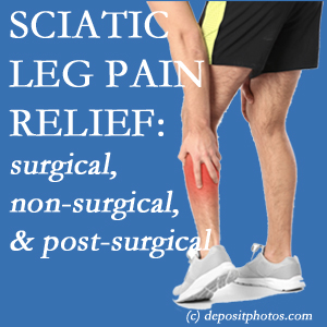 The Concord, NC chiropractic relieving treatment for sciatic leg pain works non-surgically and post-surgically for many sufferers.