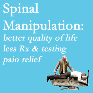 The Concord, NC chiropractic care provides spinal manipulation which research is describing as beneficial for pain relief, better quality of life, and decreased risk of prescription medication use and excess testing.