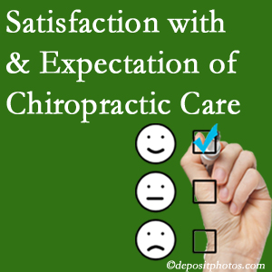 Concord, NC chiropractic care delivers patient satisfaction and meets patient expectations of pain relief.