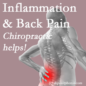 The Concord, NC chiropractic care provides back pain-relieving treatment that is shown to reduce related inflammation as well.