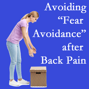 Concord, NC chiropractic care encourages back pain patients to not give into the urge to avoid normal spine motion once they are through their pain.