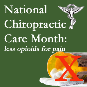 Concord, NC chiropractic care is being celebrated in this National Chiropractic Health Month. Pure Chiropractic describes how its non-drug approach benefits spine pain, back pain, neck pain, and related pain management and even decreases use/need for opioids. 